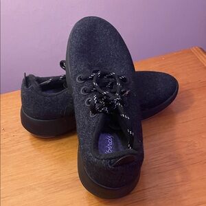 allbirds Black Wool Lace-Up Sneakers